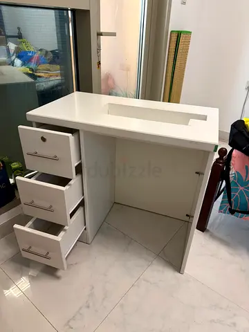 Sewing machine table custom made barely used