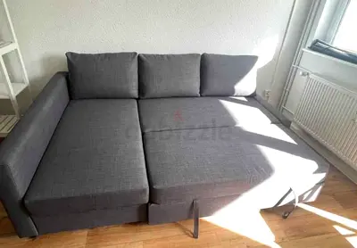 Dark Grey Sofa Bed With Storage Urgent Selling