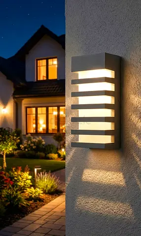 Modern Outdoor Wall Light - Rectangular LED Sconce