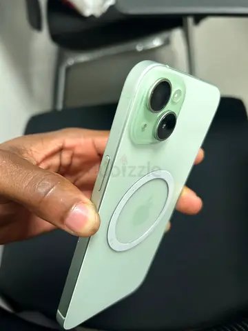 iPhone 15 plus, 256gb, green, available for sale.