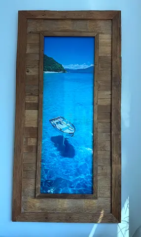 Peter Lik “Tranquil Bay” Limited Edition Photograph in Teak Frame. 200cm x 100cm.