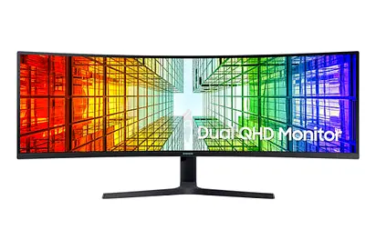 Samsung 49-Inch Curved QLED Ultra-Wide Monitor – Dual QHD 120Hz