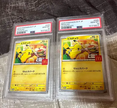 Pokemon Burger Pikachu Mcdonalds Cards PSA 10 Bundle