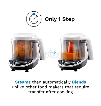 Baby Food baby breeza Steamer and Blender - 2-in-1 Food Maker (One-step Steam & Blend)