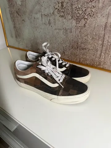 Vans Old Skool Brown Plaid, UK 7, Worn Once
