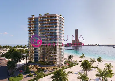 Corner Top-Floor Beachfront Studio @ The Beach Vista on Al Marjan Island