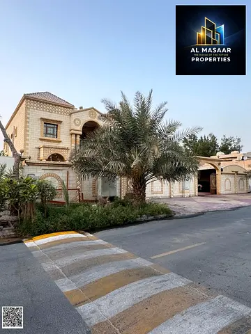 فيلا فاخرة للبيع في الروضة 3 – بعجمان | 8 غرف ماستر | أرض 9,000 قدم² | بسعر شامل كهرباء ومياة ومكيفات