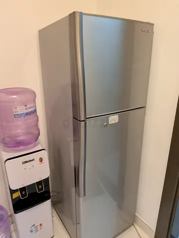 Hitachi Silver Top-Freezer Refrigerator - Good Condition (Double Door)