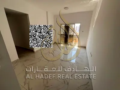 For rent in Ajman, Al Aaliya area, 2 bedrooms and a living room, second floor, balcony with open vi