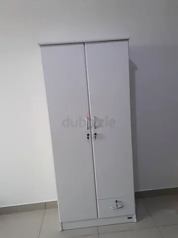 White 2-Door Wardrobe / Cupboard - Good Condition