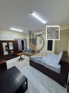 🛋️ Huge Fully Furnished Studio with Separate Kitchen for Monthly Rent in Al Nakheel, Ajman ✨