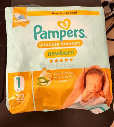 3 Packs Pampers Newborn Size 1 – 22 diapers each