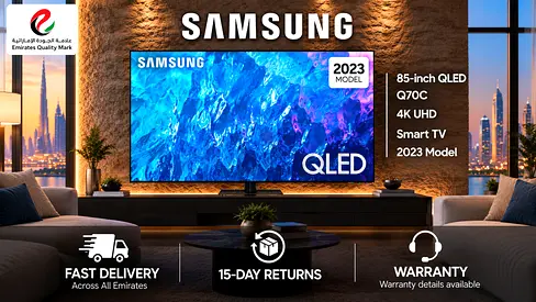 Samsung 85-inch QLED Q70C 4K Smart TV (2023) - Excellent Condition