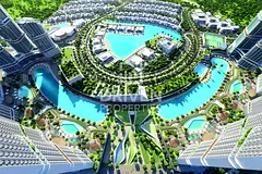 Lagoon and Creek View | High Floor | Powder Room