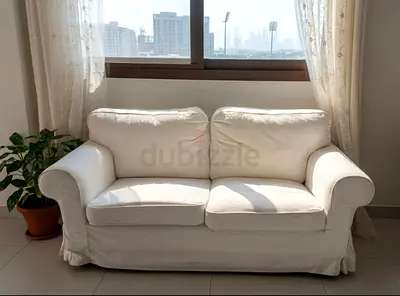 Ikea White 2-Seater Sofa — Good Condition