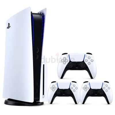 Sony PlayStation 5 Gaming Console Fat - Disc Edition with 3 Controllers, 825GB - PS5