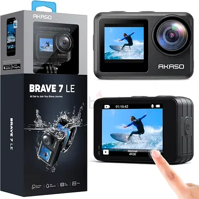 AKASO Brave 7 LE 4K30FPS 20MP WiFi Action Camera with Touch Screen