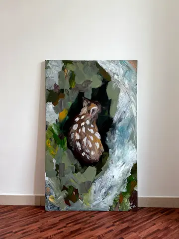 A FAWN 80 × 130 cm Acrylic on canvas