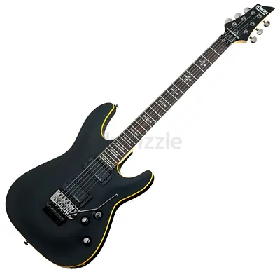 Schecter Demon-6 Floyd Rose Electric Guitar - Aged Satin Black - Open Box/New Condition