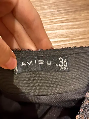 AMISU Black Shiny Women's Shorts - EU 36