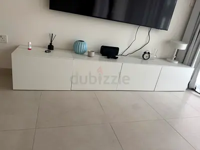 White modern meuble tv