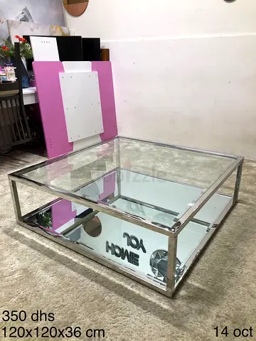 Modern Mirrored square coffee table