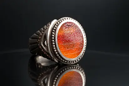خاتم عقيق نادر | Rare Agate Ring