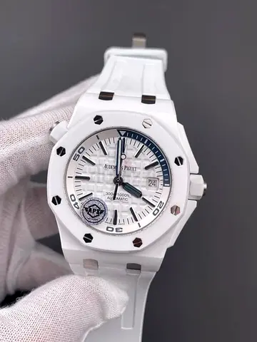 Audemars Piguet 1.1 🔝 High End Version Royal Oak Offshore white ceramic automatic (Watch,5000)