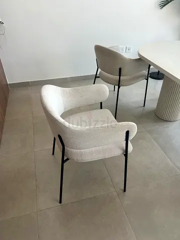 Franco Ecru Upholstered Dining/Accent Chair - Light Cream with Black Legs, Loom Collection