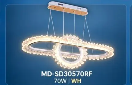 Modern Oval LED Crystal Pendant Chandelier 70W Offer limited time ofer