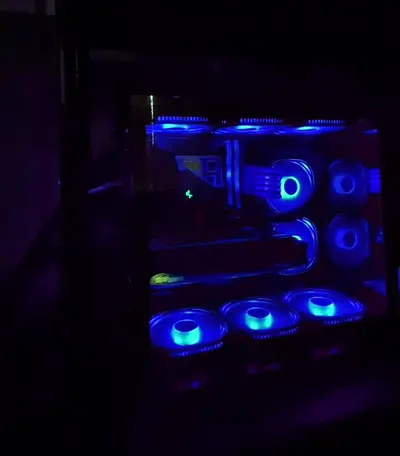 Custom RGB Gaming Desktop PC with Liquid Cooling i7-14k 4070tiasus tuf WiFi ddr5