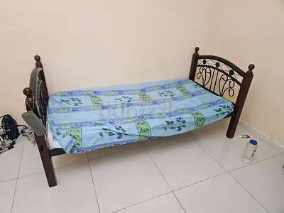 Single metal bed frame with headboard and footboard - good condition