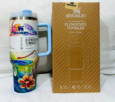Stanley Quencher H2.0 FlowState 40oz Tumbler (Dragonfly Print) – Brand New