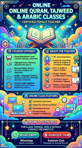 Online Quran, Tajweed & Arabic Classes for Women & Children | Certified Female Teacher