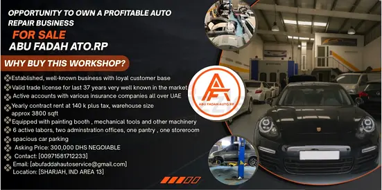 Auto repair workshop for sale