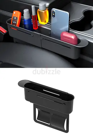 New Generation Extendable Adjustable Seat Gap Pocket Organizer Gap Filler Organizer Black