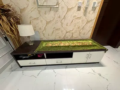 Low TV Cabinet / Entertainment Unit - Two-tone wood, good condition