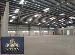 Warehouse for rent in Umm Al Quwain, 45,000 sq. ft., featuring a mezzanine, offices, and 600 kW of e