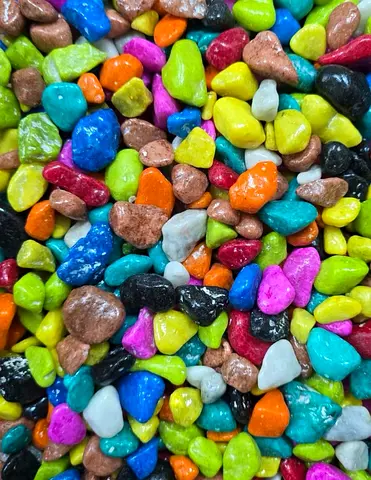 Colorful Decorative Aquarium Gravel / Pebbles - 1 kg (Approx.)