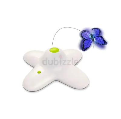 Interactive butterfly cat toy - battery operated fluttering teaser
