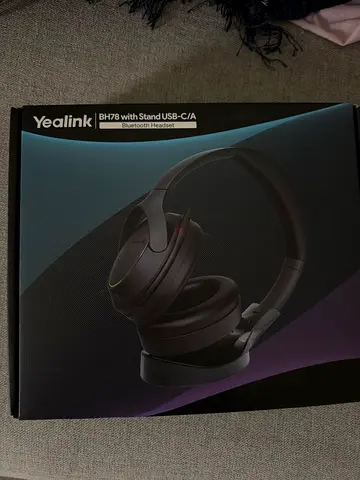 Yealink BH78 Bluetooth Headset Noise Cancelling with Mic Over Ear Headphone, Brand new