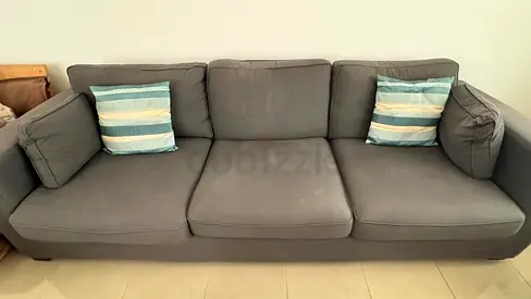 Upholstered Accent Chair with Geometric Pattern — Good Condition
