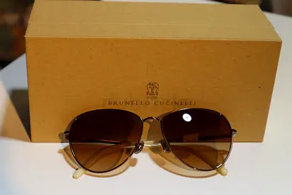Brunello Cucinelli Brown Gradient Aviator Sunglasses Brand new