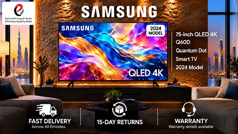 Samsung 75-inch QLED 4K Smart TV Q60D