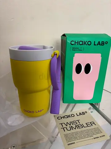Chako Lab Twist Tumbler - Collapsible Travel Cup (Yellow/Purple) A Perfect Gift