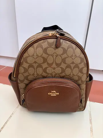 Coach Signature Canvas Mini Backpack – Khaki/Brown