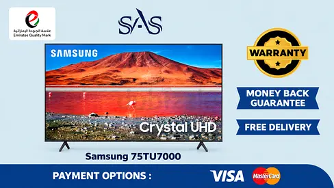 Samsung | 75 Inch | Crystal UHD 4K Smart TV | Warranty | 75TU7000