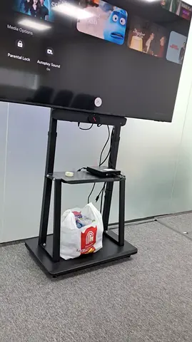 Samsung 48 Smart TV on Mobile Stand with Shelf - Good Working Condition