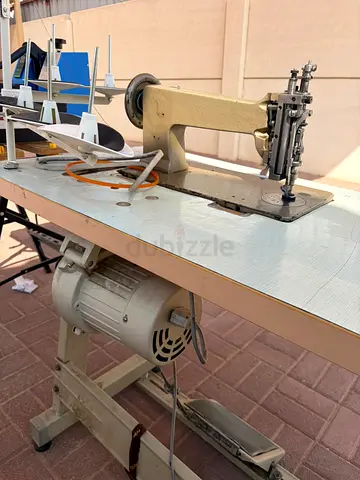 Industrial Heavy-Duty Sewing Machine with Motor and Worktable