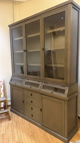 THE ONE FUSION sectional vitrine display cabinet shelf bookshelf bookcase wood H228 W186 D47 cm